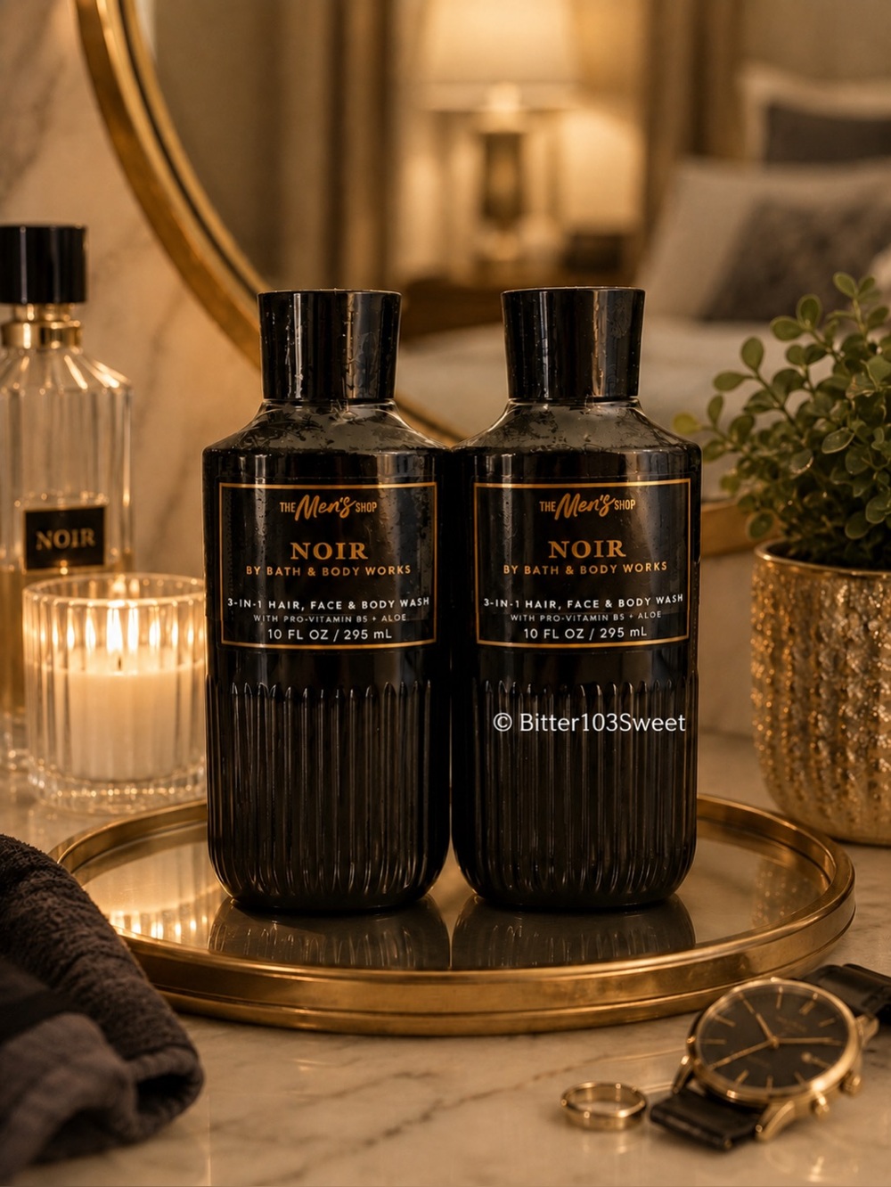 Bath & Body Works Men’s Shop NOIR 3-in-1 Hair, Face & Body Wash Duo | 10 oz Each